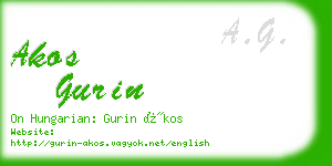 akos gurin business card